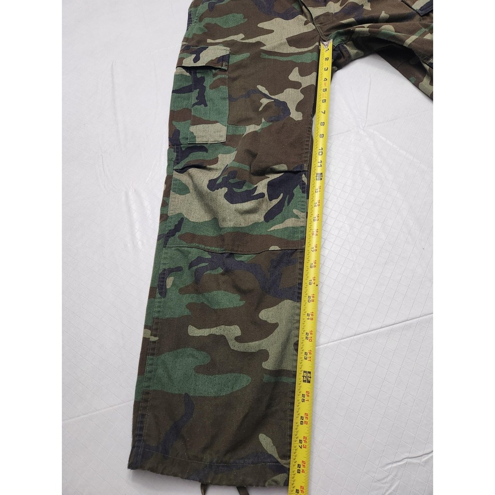 Camo BDU Cargo Pants Mens 32x29 Woodland Army Relaxed Fit Utility Workwear - Picture 6 of 10